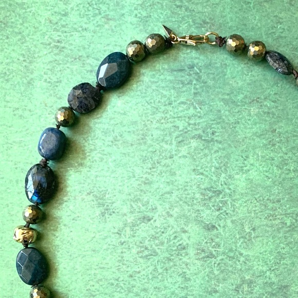 Alexis Bittar New Vanitas Coiled Snake Labradorite Beaded Statement Necklace - Picture 4 of 15